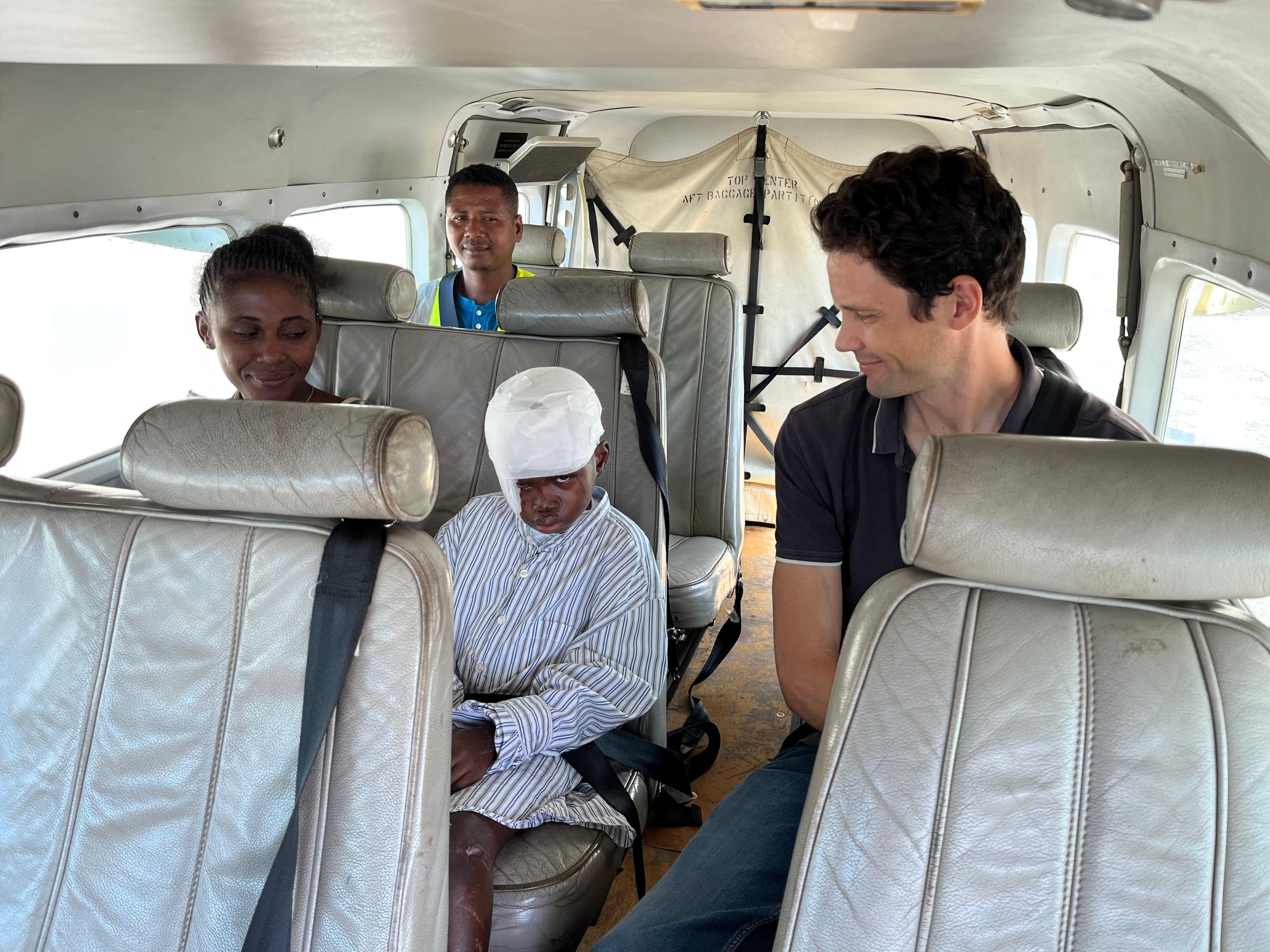 Flight brings hope for severely burnt boy | MAF International