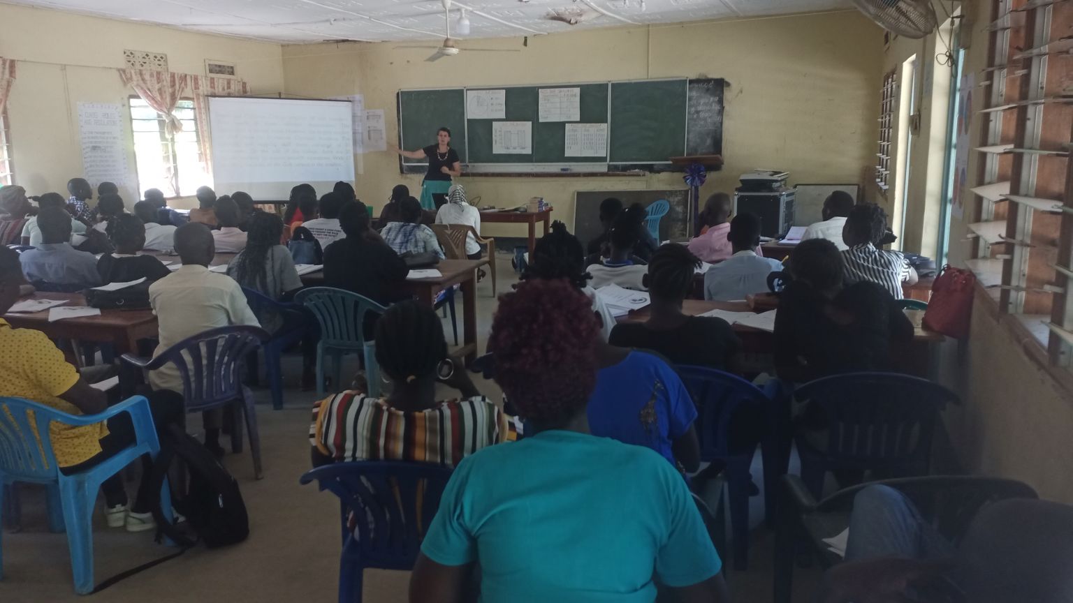 Teaching at Emmanuel Christian College in Yei