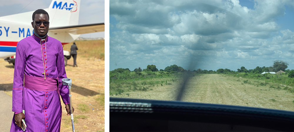 Bishop Thomas Tut and Ayod Airstrip 