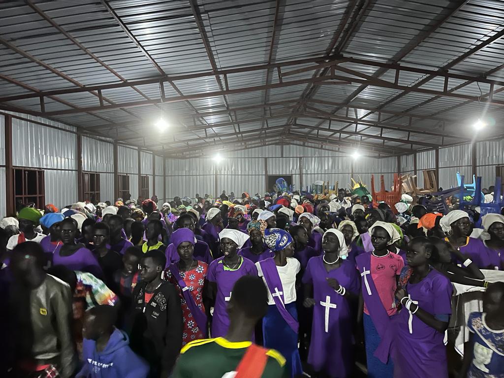 Inside the new cathedral in Ayod  