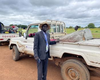 Boxes of bicycles arrive in Aweil with MAF