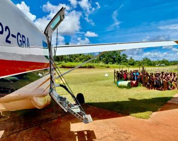 P2-GRA transporting students from Kiunga to a secondary school in Mougulu.