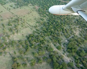Flying over Kenya