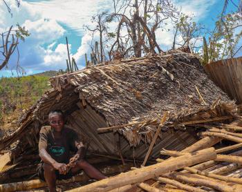 Flogèle Bruchard, one of the affected residents of Sahasandana village, Ambodiriana, Toamasina II