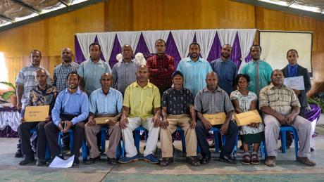 Training pastors of CLC college sitting in rows for a picture