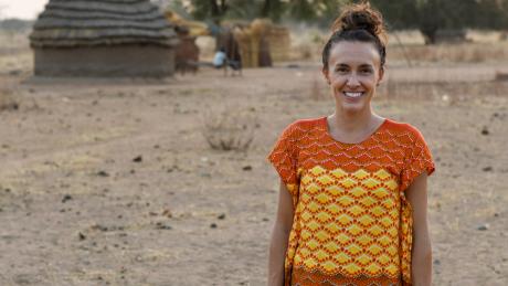 Shannon Albert in her home in Northern Bahr el Ghazal