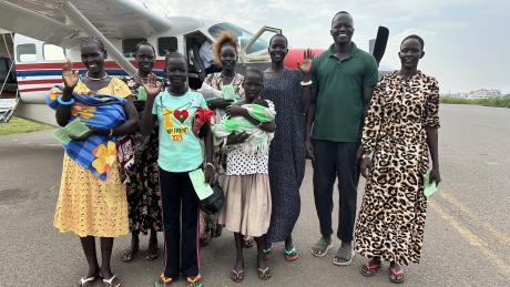 Seven women fly back to Tonj after Fistula Surgery