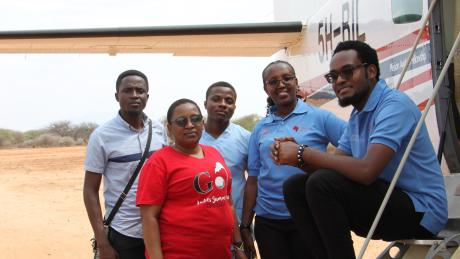 Maternity Africa and Same hospital teams at Lesirwai airstrip