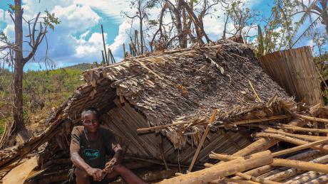 Flogèle Bruchard, one of the affected residents of Sahasandana village, Ambodiriana, Toamasina II