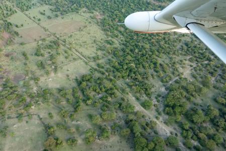 Flying over Kenya