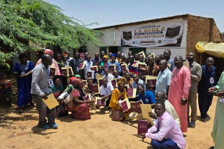 Awarding bibles and certificates after Bible study