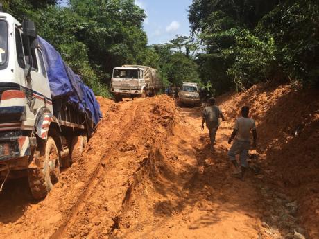 Rainy reason overland travel in Liberia