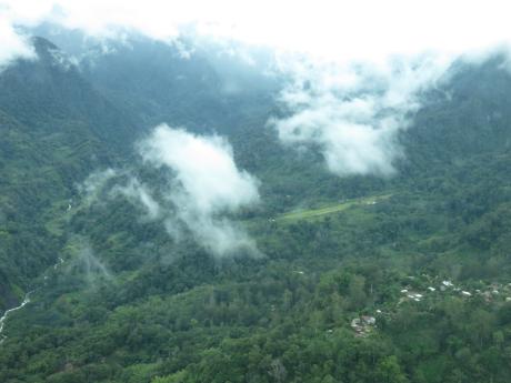 Picture of Maimafu from the plane before landing.