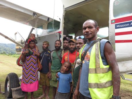 Jim Balus and team prior to boarding at Malamaunda