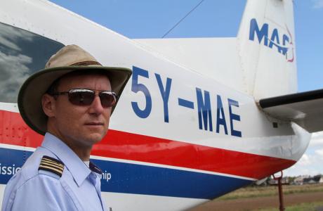 pilot with aircraft