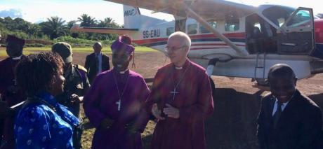 The Archbishop of Canterbury, Justin Welby, flew with MAF to visit Ebola hot zones in the Democratic Republic of the Congo.