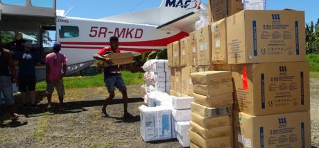 2019 Delivery of measles vaccinations and associated medical supplies to the remote village of Mananara, Madagascar