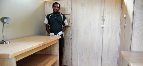 Yifki - Yanis in his new clinic standing next to the operating table