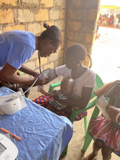 Monitoring ongoing during a medical clinic set up in Timau