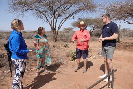 From left: Kristina, Amanda, Eddy and Peter having talks in Sesia.