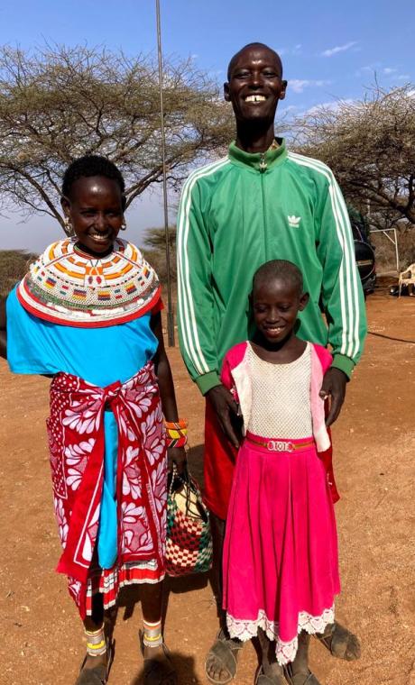 Pastor Francis with his wife and daughter Saliyah who was very sick.