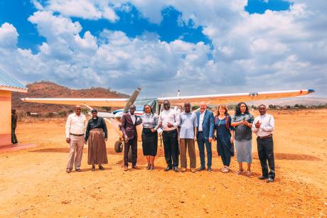 Pastor Peter receives a warm welcome by church leaders in Marsabit.