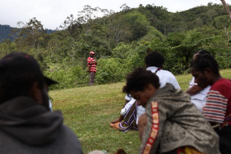 Pastor Jackson encouraging the tribes to stop fighting