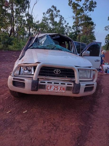 Crashed vehicle