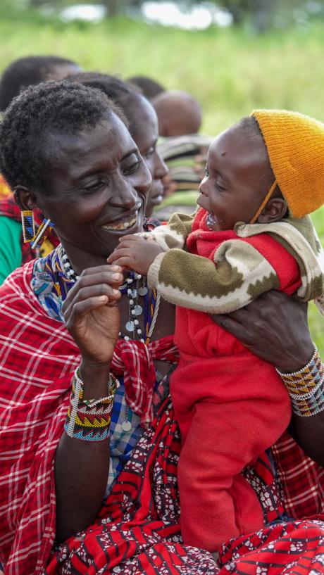 ChatGPT  Portrait of a mother and her baby taken during the clinic.