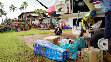 freight delivered to Mougulu in a MAF plane