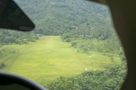 A remote hillside airstrip