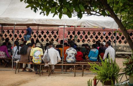 Waiting area in Amparafaravola