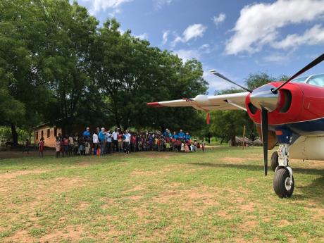 The MAF plane at the airstrp