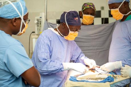 Patients undergoing surgery in CURE Children's hospital of Uganda
