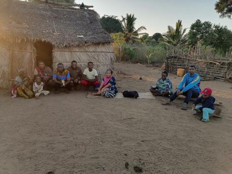 A Malagasy Evangelist with the villagers