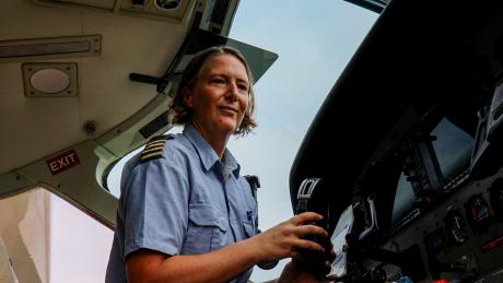 MAF Pilot Glenys Watson prepares to fly on a normal day to remote Nomane area.
