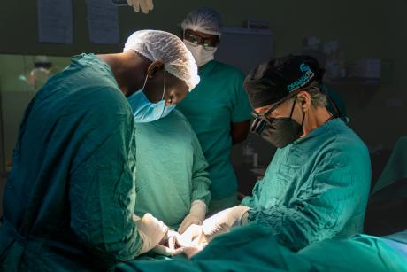 In the theatre at St. Mary's Hospital Lacor