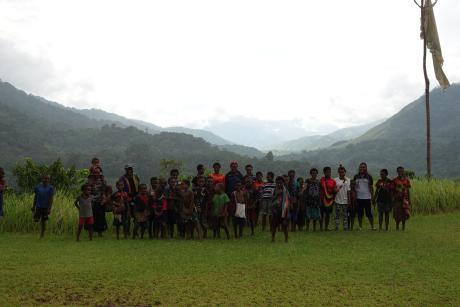 A group of children on Yambaitok airstrip