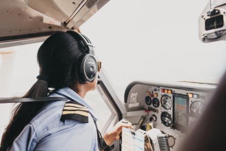 Jacophin Singh in cockpit