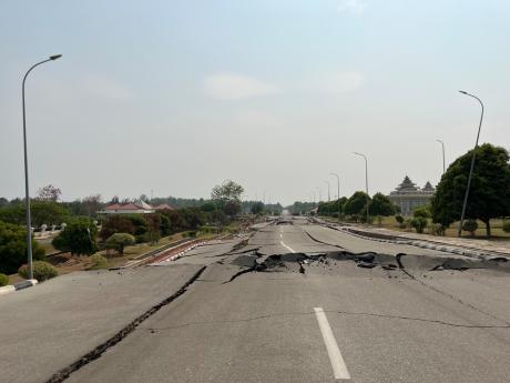 Damage in Myanmar capital