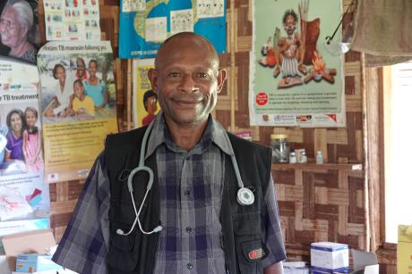 Jamie Gudego in his aid post