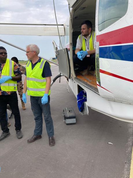 MAF Team after the departure of the body for burial