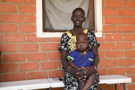 Akuch Mabior and two-year-old son Makim Abil