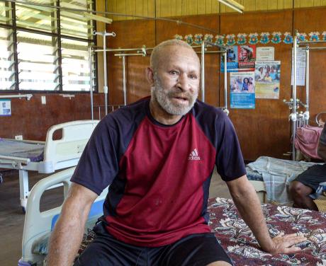 Kibsy Daniel Officer on hospital bed