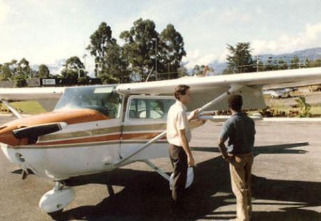 An instructor and student with a small plane