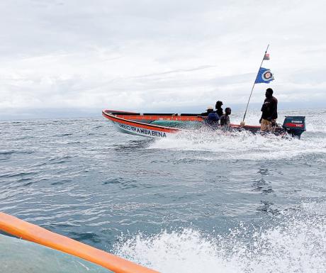 A four-hour banana boat ride to the remote Carteret Islands for the installation