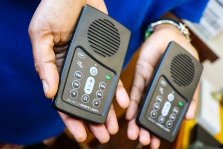 Envoy 2 Ember light audio Bibles donated
