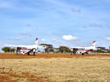MAF aircraft parked at Moroto Airfield 