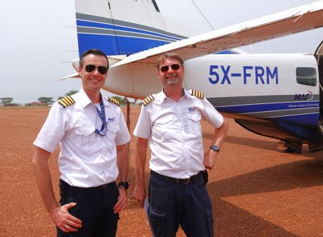 MAF pilots Niels Blok and Rembrand Rodenburg 